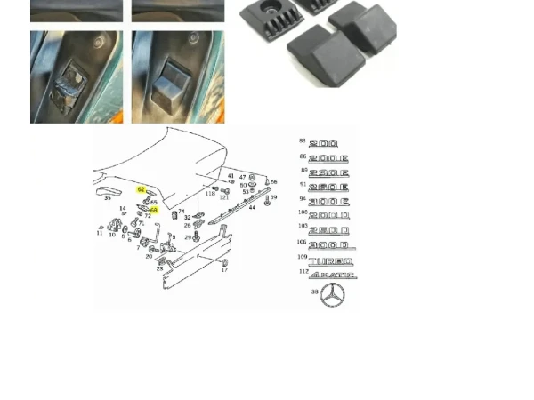 Bağaj Kapağı Ses Kesici Takoz Takımı 4 Parça İçi Metal 1247580144