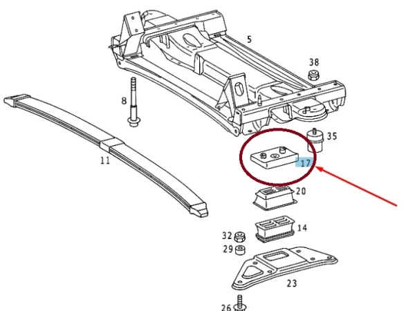Mercedes W901 Makas Takozu Beyaz A9013220084