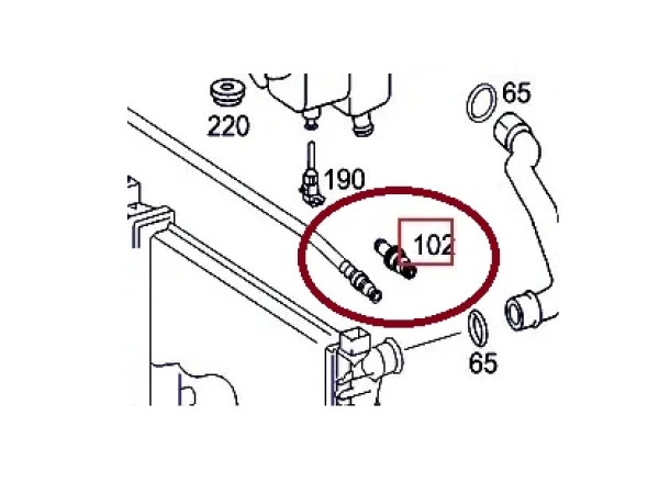 Mercedes W203-w221 Motor Yakıt Hortumu Soketi A0039970689